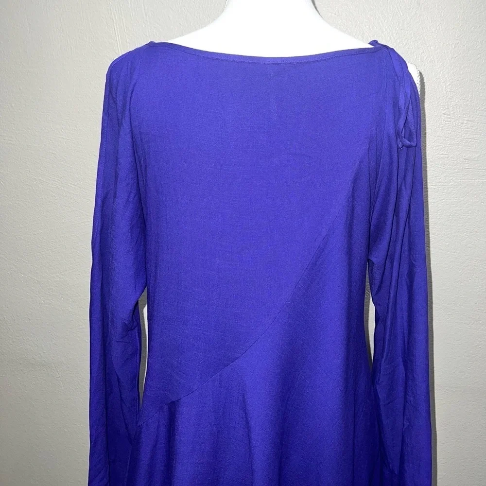 Free People Purple Clear Skies Cold Shoulder Asymmetric Dress - Picture 5 of 7